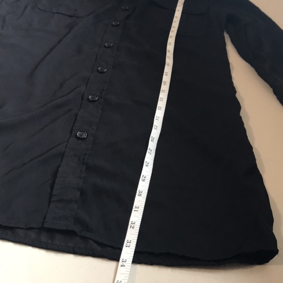 Elan black long sleeve button down shirt oversized loose fit size Small - Picture 9 of 11